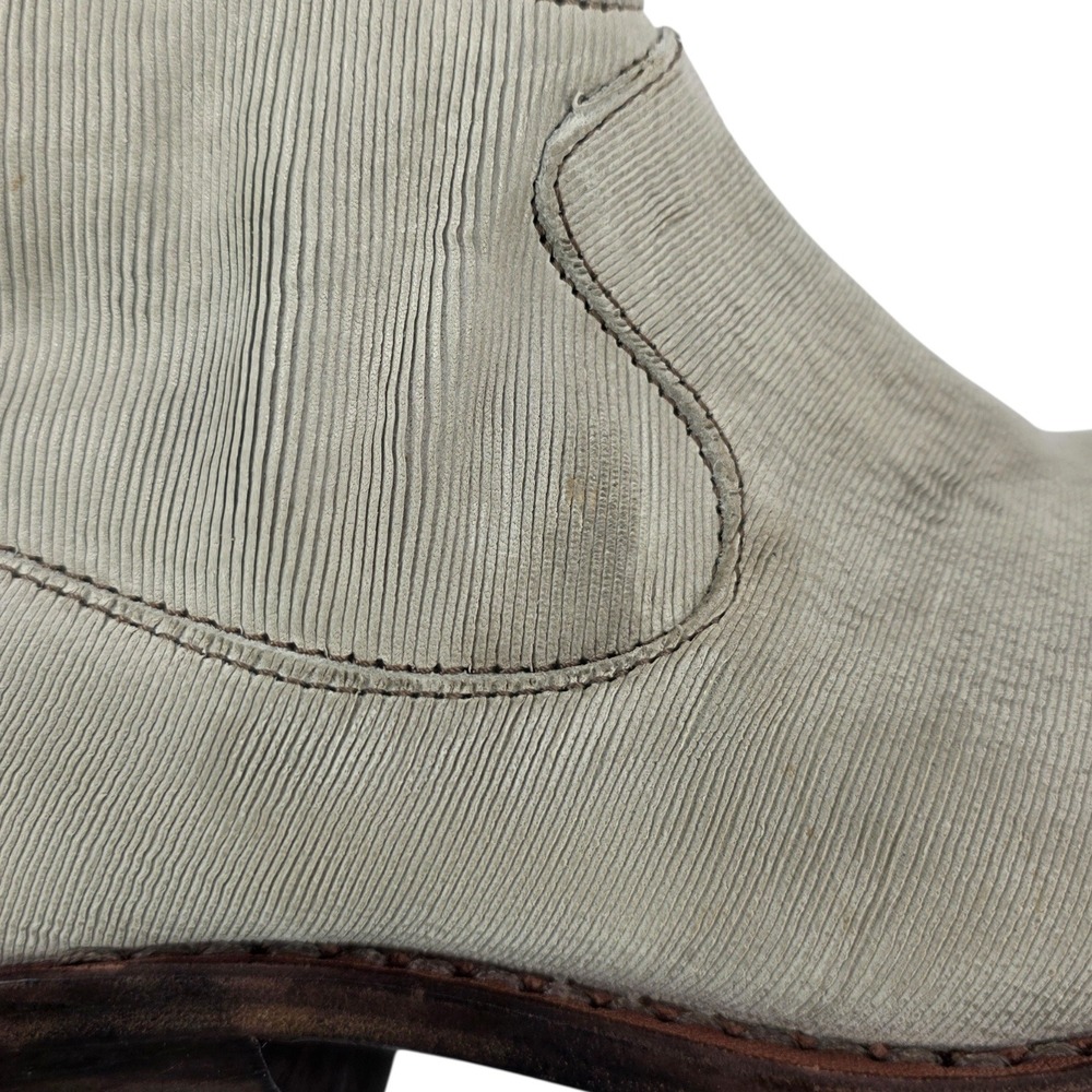 Fiorentini + Baker Womens 36 Cream Textured Leather Ankle Boots - Picture 14 of 15